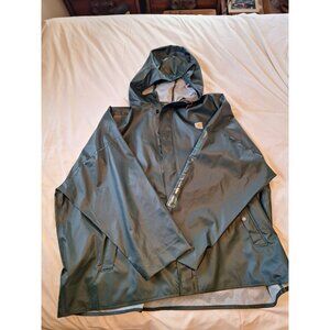 VINTAGE Men’s Carhartt Heavy work PVC Rain Jacket green 4XL snaps NOS